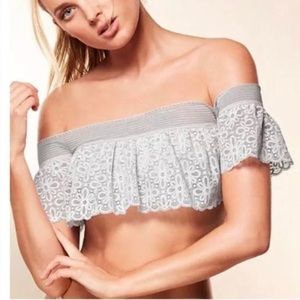 NWOT Victoria's Secret Floral Lace off the shoulder  bralette top